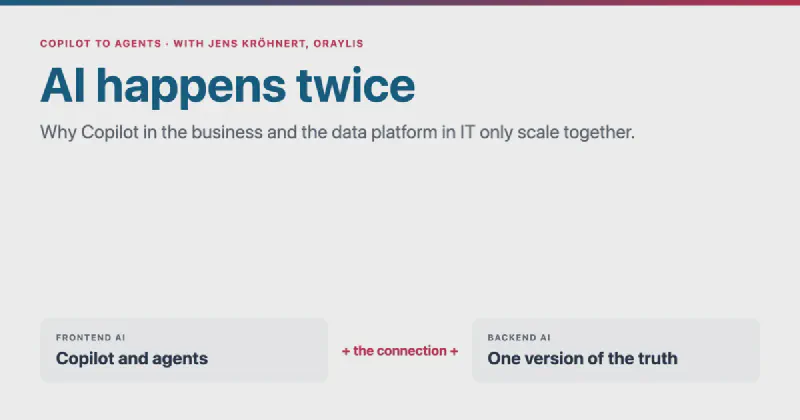 AI Happens Twice -- Copilot, Your Data Platform and the Bridge