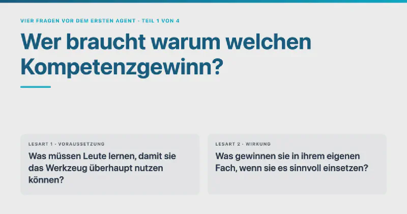Wer braucht warum welchen Kompetenzgewinn?